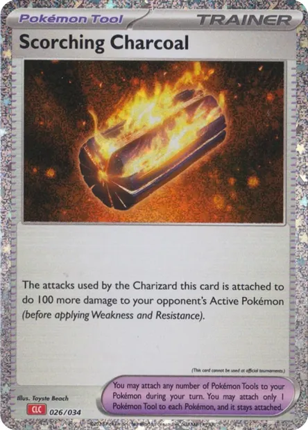 Scorching Charcoal, carte Pokémon CLC 026 — extension Pokémon TCG Classic: Charizard & Ho-Oh ex Deck
