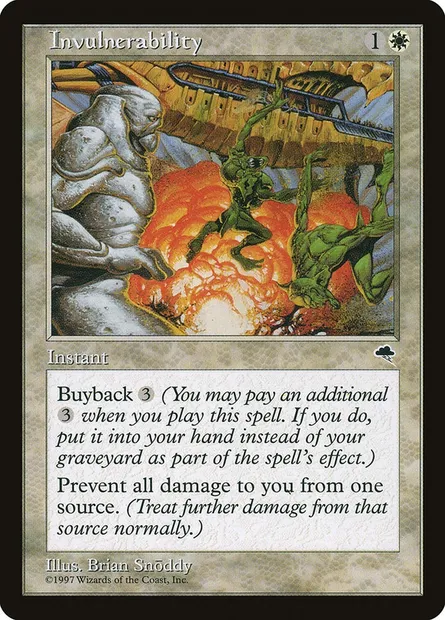 Invulnerability, Magic card TMP 25 — Tempest set