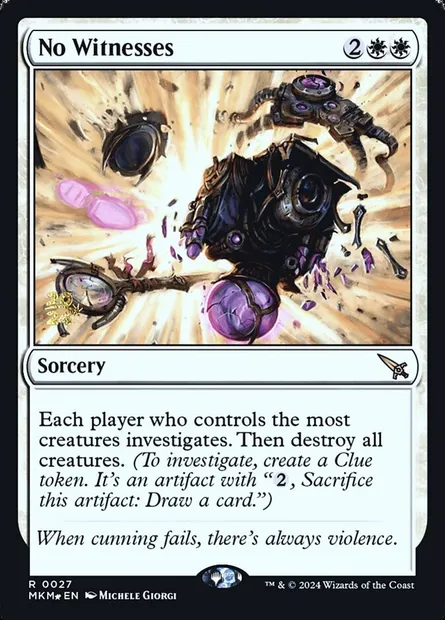 Pas de témoin, carte Magic PMKM 27s — extension Murders at Karlov Manor Promos