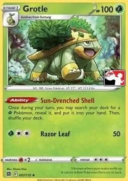 Grotle, Pokémon card PPS 007-3 — Play! Pokémon Prize Pack Series set