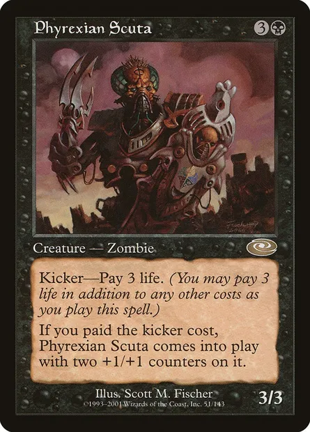 Phyrexian Scuta, Magic card PLS 51 — Planeshift set