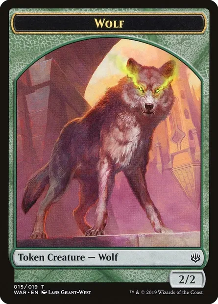 Wolf, Magic card TWAR 15 — War of the Spark Tokens set
