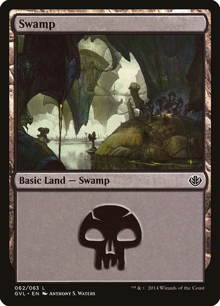 Swamp, Magic card GVL 62 — Duel Decks Anthology: Garruk vs. Liliana set