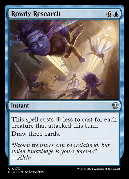 Rowdy Research, Magic card BLC 173 — Bloomburrow Commander set