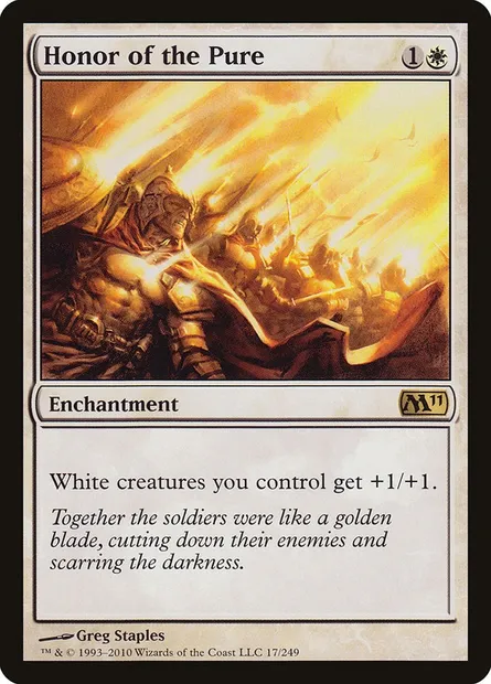 Honor of the Pure, Magic card M11 17 — Magic 2011 set