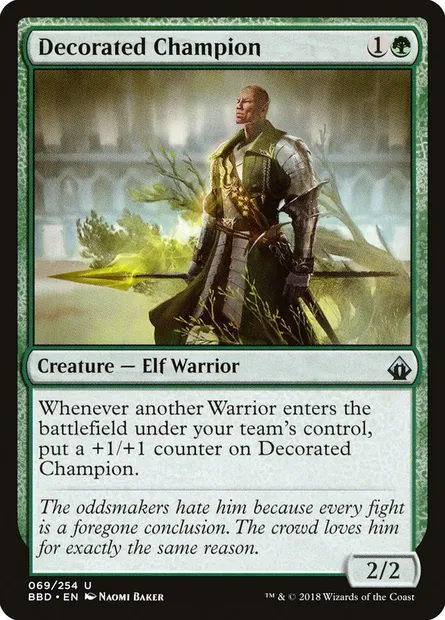 Decorated Champion, carte Magic BBD 69 — extension Battlebond
