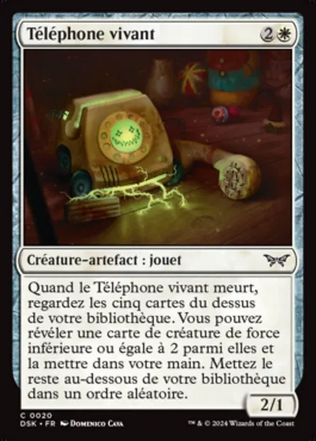 Téléphone vivant, carte Magic DSK 20 — extension Duskmourn: House of Horror