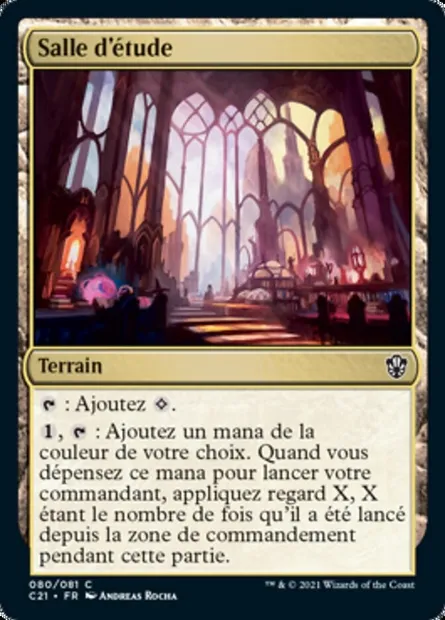 Salle d'étude, carte Magic C21 80 — extension Commander 2021