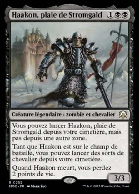 Haakon, plaie de Stromgald, carte Magic MOC 252 — extension March of the Machine Commander