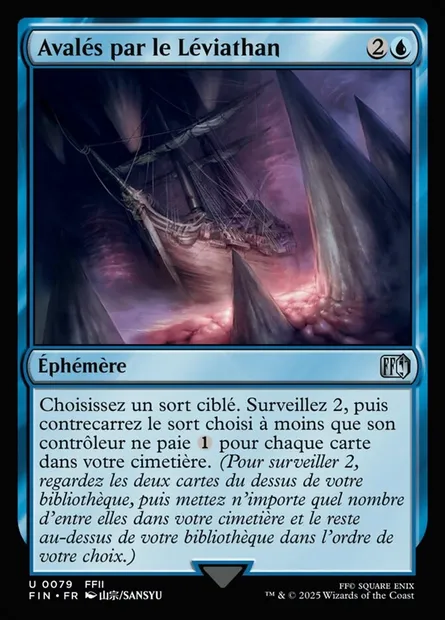 Avalés par le Léviathan, carte Magic FIN 79 — extension Final Fantasy