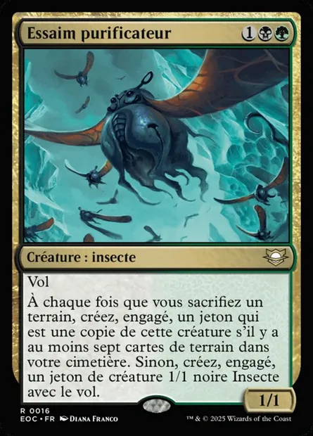 Essaim purificateur, carte Magic EOC 16 — extension Edge of Eternities Commander