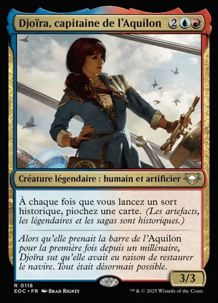 Djoïra, capitaine de l'Aquilon, carte Magic EOC 118 — extension Edge of Eternities Commander