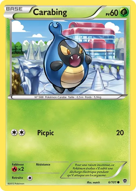 Carabing, carte Pokémon PLB 6 — extension Explosion Plasma