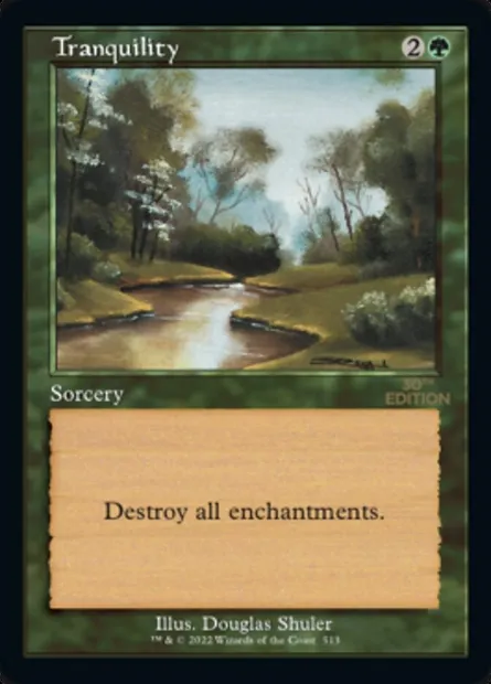 Tranquility, Magic card 30A 513 — 30th Anniversary Edition set