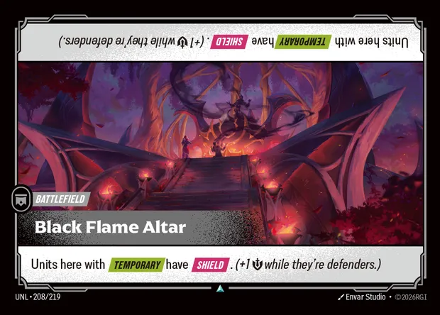 Black Flame Altar, Riftbound card UNL 208 — Unleashed set