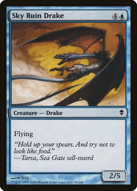 Sky Ruin Drake, Magic card ZEN 66 — Zendikar set