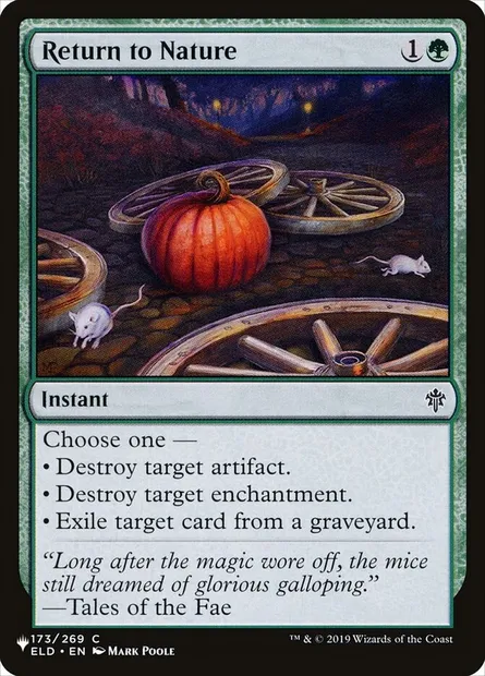 Return to Nature, Magic card PLST ELD-173 — The List set