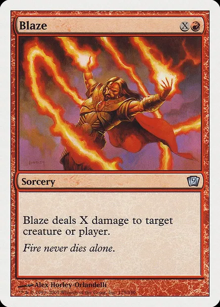 Blaze, Magic card 9ED 175 — Ninth Edition set