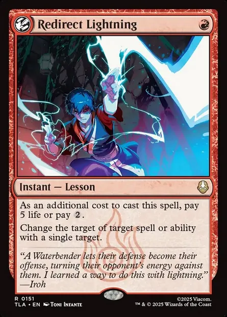 Redirect Lightning, Magic card TLA 151 — Avatar: The Last Airbender set