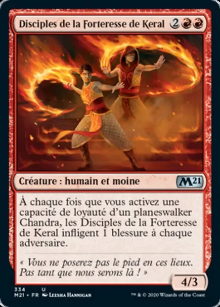 Disciples de la Forteresse de Keral, carte Magic M21 334 — extension Core Set 2021