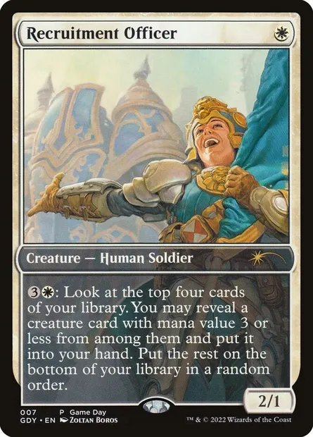 Recruitment Officer, Magic card GDY 7 — Game Day Promos set
