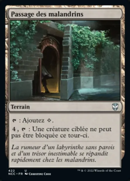 Passage des malandrins, carte Magic NCC 422 — extension New Capenna Commander