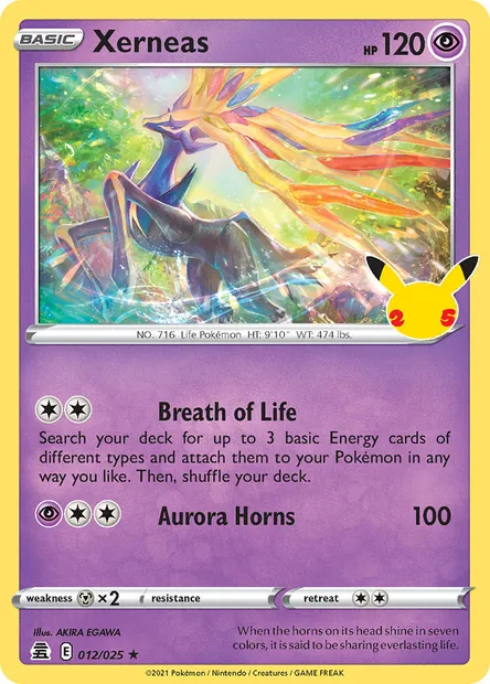Xerneas, Pokémon card CEL 12 — Celebrations set