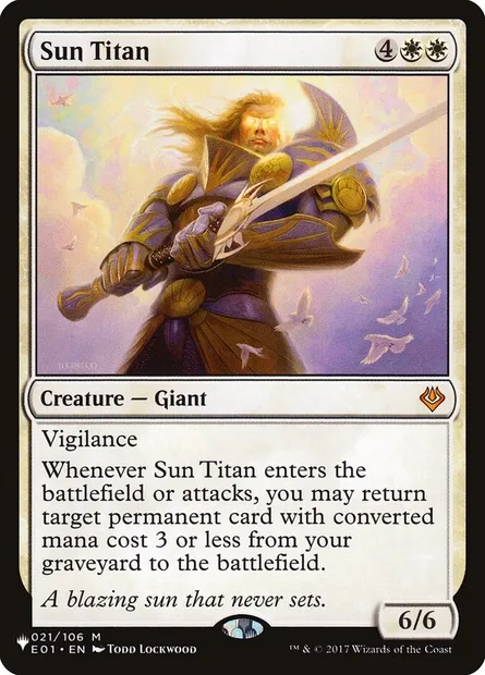 Sun Titan, Magic card PLST E01-21 — The List set