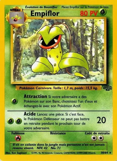 Empiflor, carte Pokémon JU 30 — extension Jungle