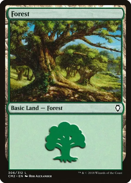 Forêt, carte Magic CM2 306 — extension Commander Anthology Volume II