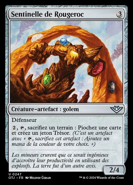 Sentinelle de Rougeroc, carte Magic OTJ 247 — extension Outlaws of Thunder Junction