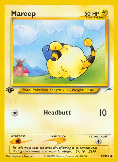 Mareep, Pokémon card NDE 75 — Neo Destiny set