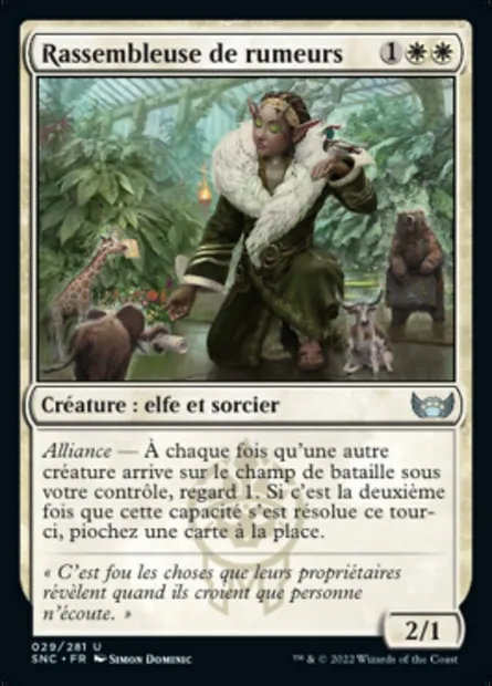 Rassembleuse de rumeurs, carte Magic SNC 29 — extension Les rues de la Nouvelle-Capenna