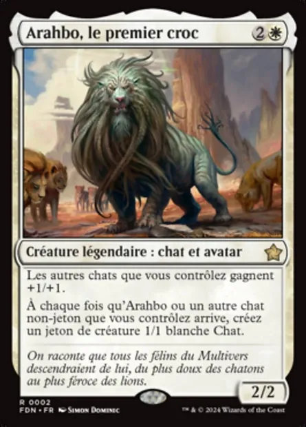 Arahbo, le premier croc, carte Magic FDN 2 — extension Foundations