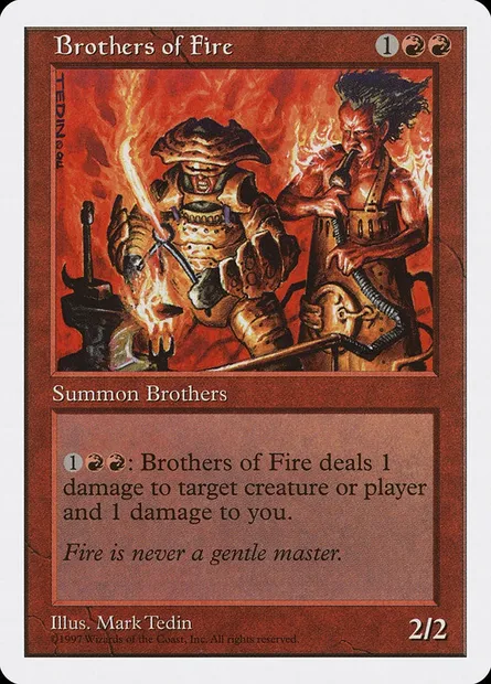 Brothers of Fire, Magic card 5ED 214 — Fifth Edition set