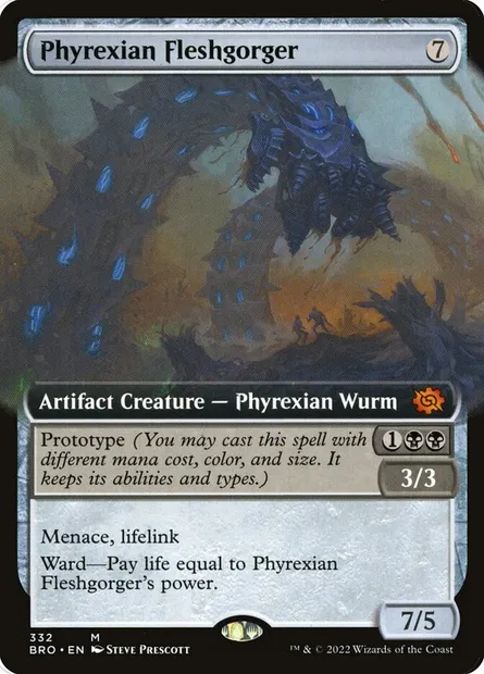 Phyrexian Fleshgorger, Magic card BRO 332 — The Brothers' War set