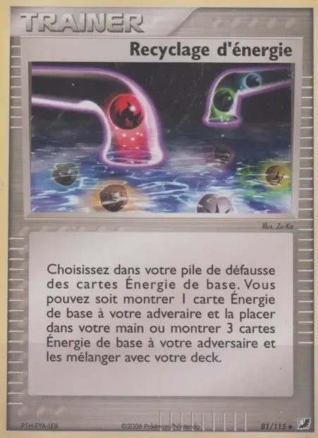 Recyclage d'énergie, carte Pokémon UF 81 — extension EX Forces Cachées
