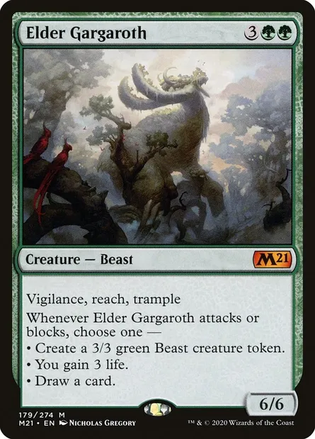 Elder Gargaroth, Magic card M21 179 — Core Set 2021 set