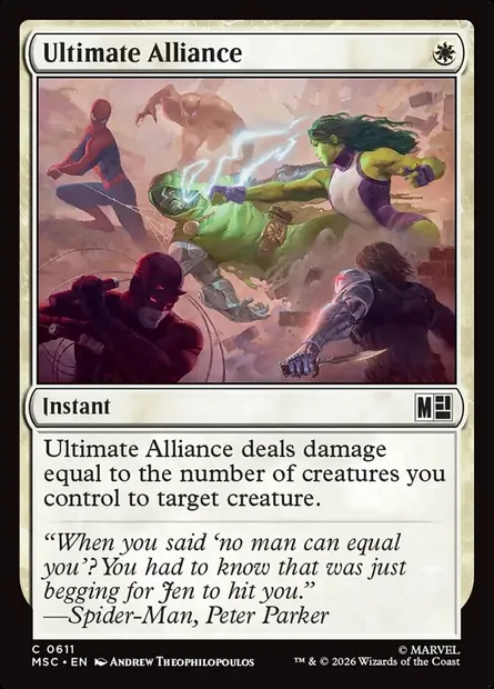 Ultimate Alliance, Magic card MSC 611 — Marvel Super Heroes Commander set