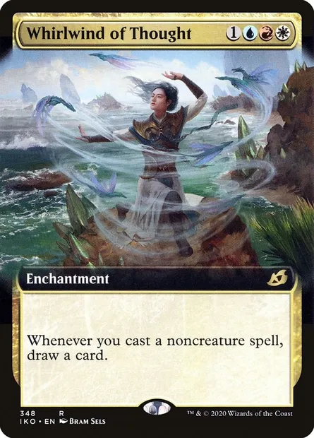 Tourbillon de pensée, carte Magic IKO 348 — extension Ikoria: Lair of Behemoths