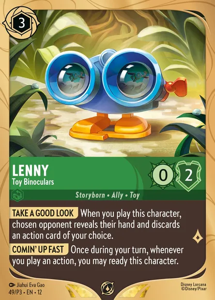 Lenny - Toy Binoculars, Disney Lorcana card P3-049 — P3 set