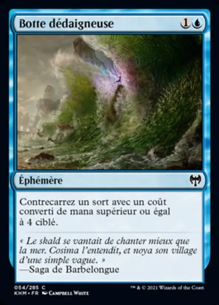 Botte dédaigneuse, carte Magic KHM 54 — extension Kaldheim
