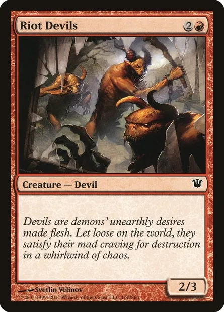 Riot Devils, Magic card ISD 160 — Innistrad set