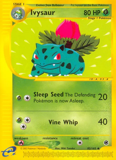 Ivysaur, Pokémon card EX 82 — Expedition Base Set set