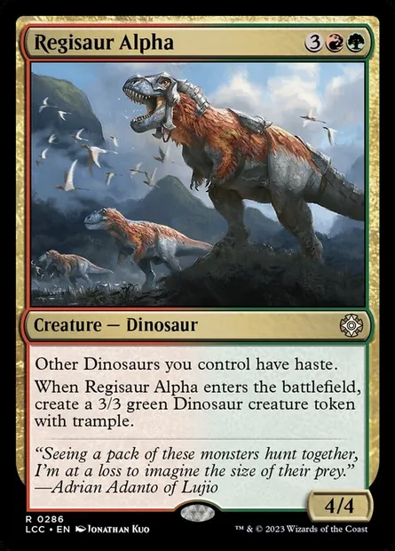 Regisaur Alpha, Magic card LCC 286 — The Lost Caverns of Ixalan Commander set