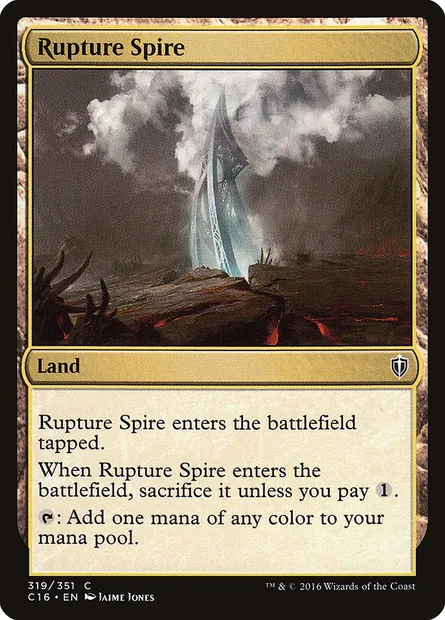 Rupture Spire, Magic card C16 319 — Commander 2016 set