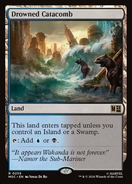 Drowned Catacomb, Magic card MSC 239 — Marvel Super Heroes Commander set