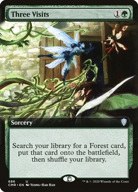 Three Visits, Magic card CMR 686 — Commander Legends set