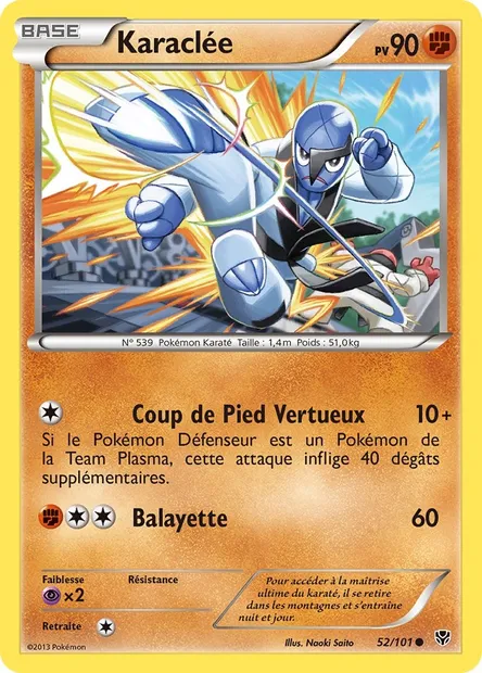 Karaclée, carte Pokémon PLB 52 — extension Explosion Plasma