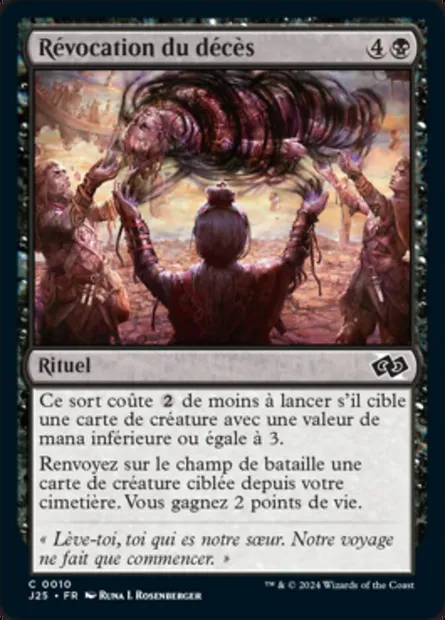 Révocation du décès, carte Magic J25 10 — extension Foundations Jumpstart